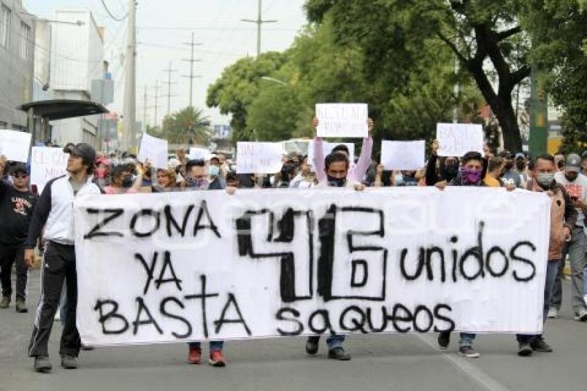 MANIFESTACIÓN COMERCIANTES 46 PONIENTE