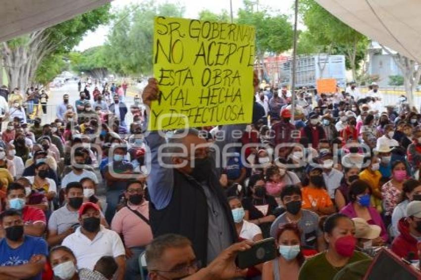 TEHUACÁN . PROTESTA TETITZINTLA