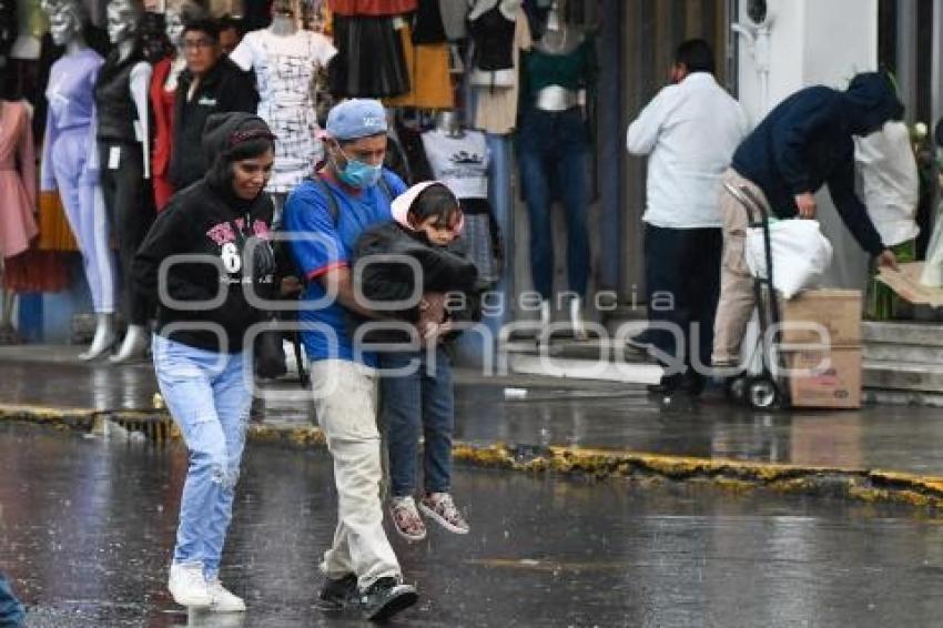 TLAXCALA . LLUVIA EN APIZACO