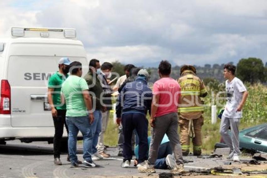 TLAXCALA . ACCIDENTE AUTOMOVILÍSTICO