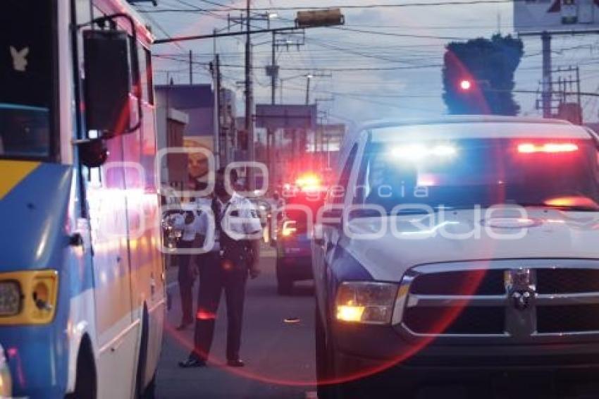 TRANSPORTE PÚBLICO . ATROPELLADA