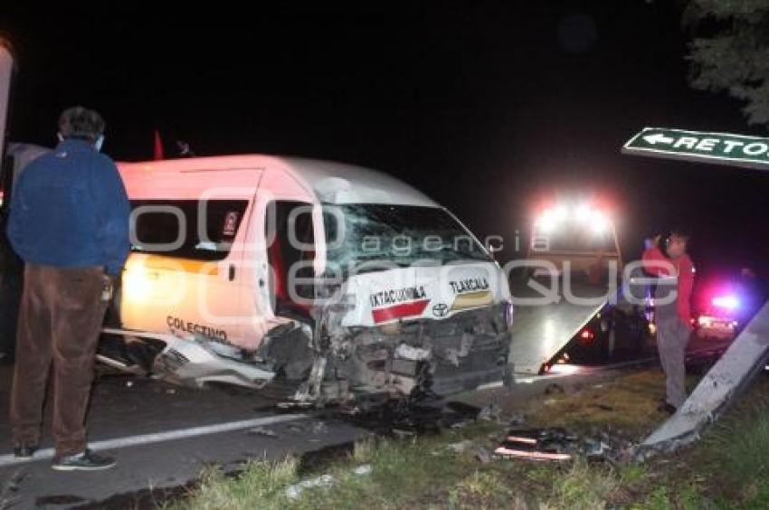 TLAXCALA . ACCIDENTE TRANSPORTE PÚBLICO