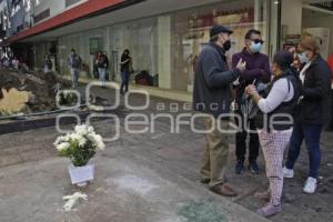 OFRENDA FLORAL . CALLE 5 DE MAYO