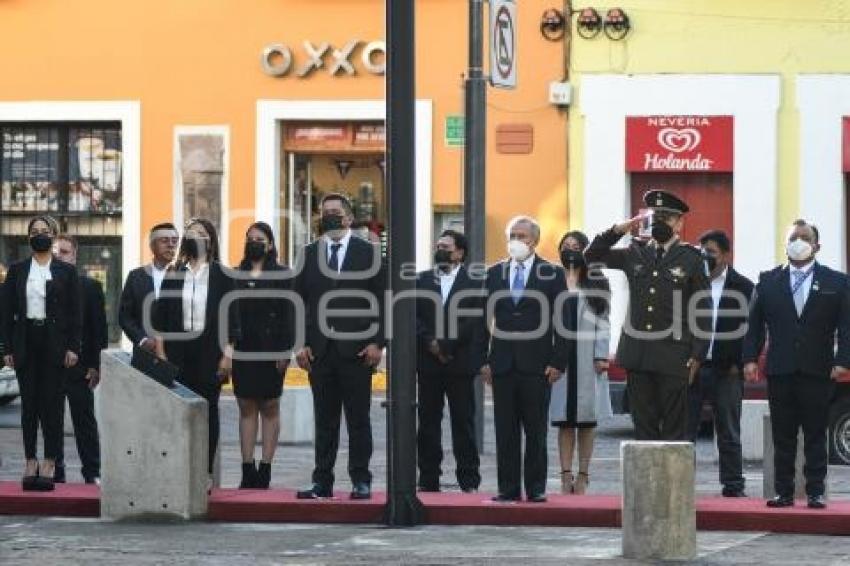 TLAXCALA . IZAMIENTO DE BANDERA