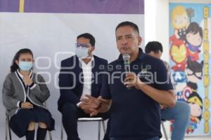 SAN ANDRÉS CHOLULA . ENTREGA ÚTILES ESCOLARES