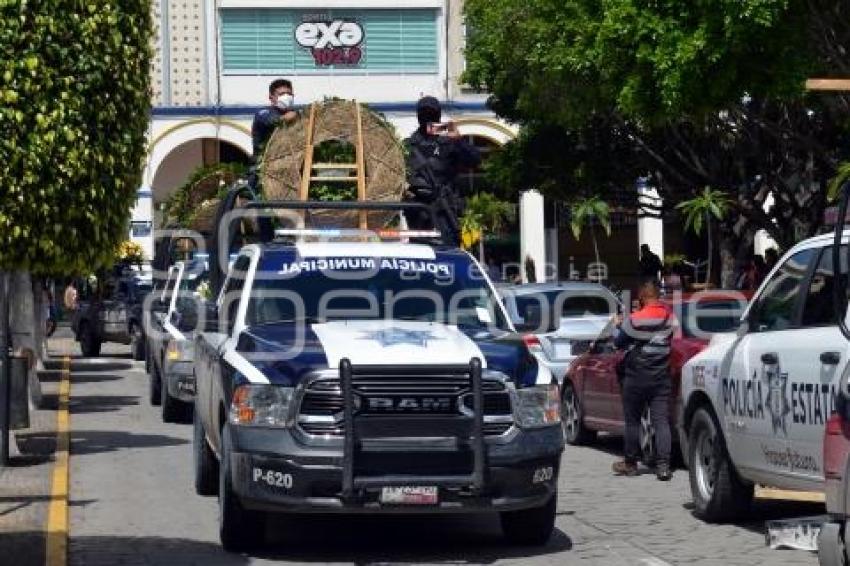 TEHUACÁN . HOMENAJE POLICÍA