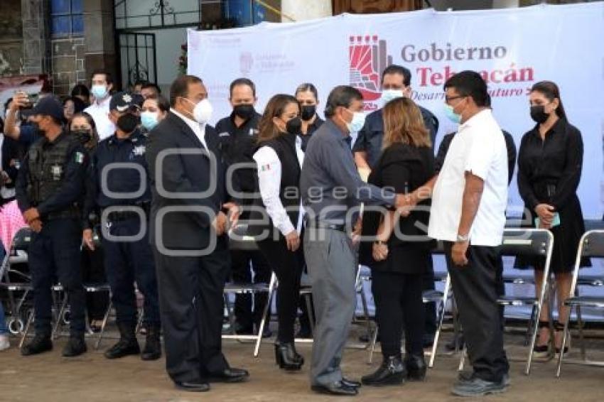 TEHUACÁN . HOMENAJE POLICÍA