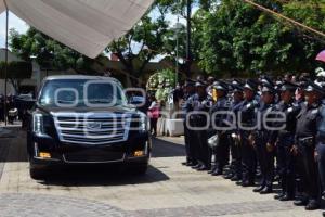 TEHUACÁN . HOMENAJE POLICÍA