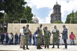 ZÓCALO . PREPARATIVOS 15 DE SEPTIEMBRE