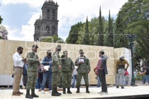 ZÓCALO . PREPARATIVOS 15 DE SEPTIEMBRE