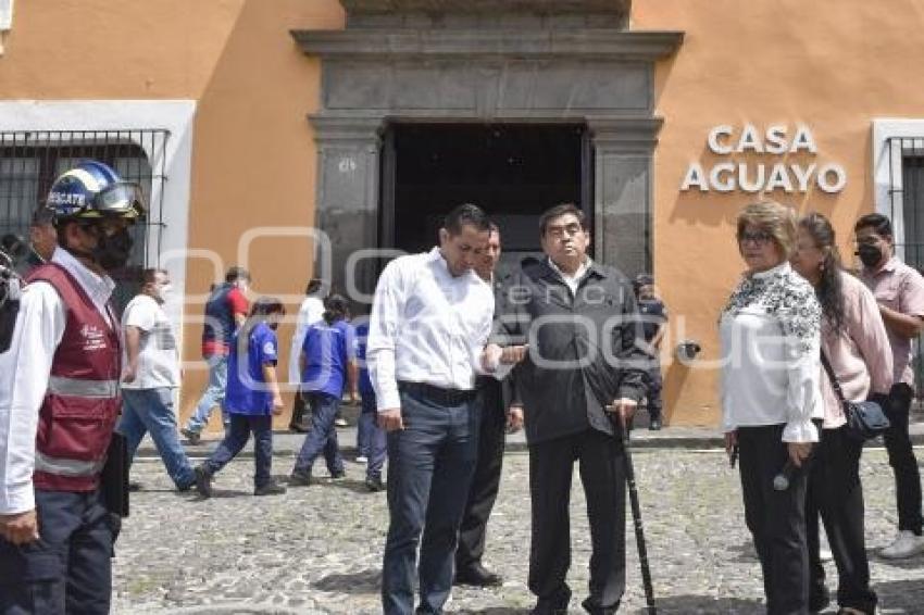 SIMULACRO DE SISMO . CASA AGUAYO