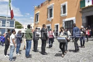 SIMULACRO DE SISMO . CASA AGUAYO