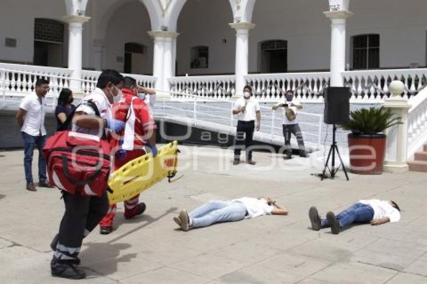 ACATLÁN . SIMULACRO DE SISMO