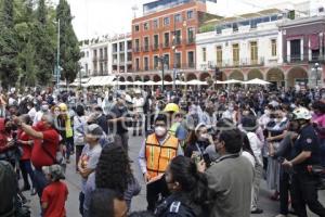 ZÓCALO . SIMULACRO DE SISMO