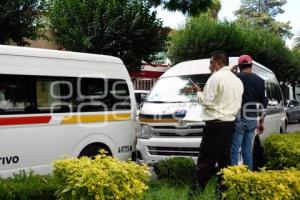 TLAXCALA . CHOQUE TRANSPORTE PÚBLICO