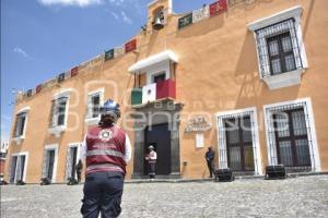 SIMULACRO DE SISMO . CASA AGUAYO