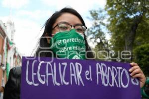 TLAXCALA . MANIFESTACIÓN LEGALIZACIÓN ABORTO