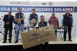 SAN ANDRÉS CHOLULA . ENTREGA CALENTADORES SOLARES