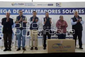 SAN ANDRÉS CHOLULA . ENTREGA CALENTADORES SOLARES