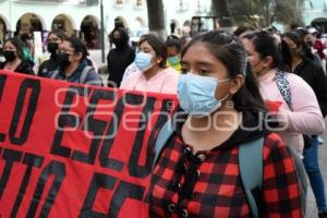 MANIFESTACIÓN . ESCUELA NORMAL PANOTLA 