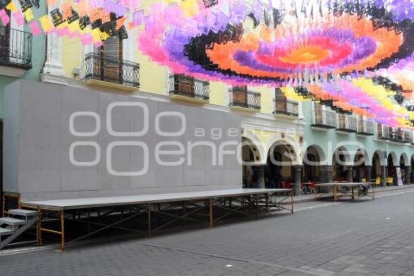 TLAXCALA . PREPARATIVOS DESFILE