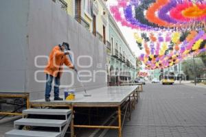 TLAXCALA . PREPARATIVOS DESFILE