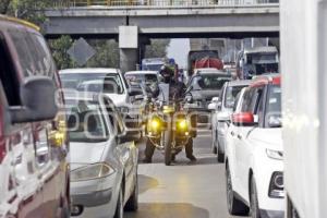 BLOQUEO AUTOPISTA MÉXICO-PUEBLA