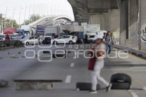 BLOQUEO AUTOPISTA MÉXICO-PUEBLA