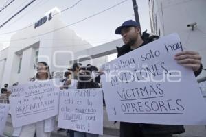 PROTESTA . ESTUDIANTE ATROPELLADA