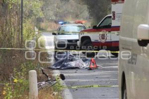 TLAXCALA . CICLISTA ATROPELLADO