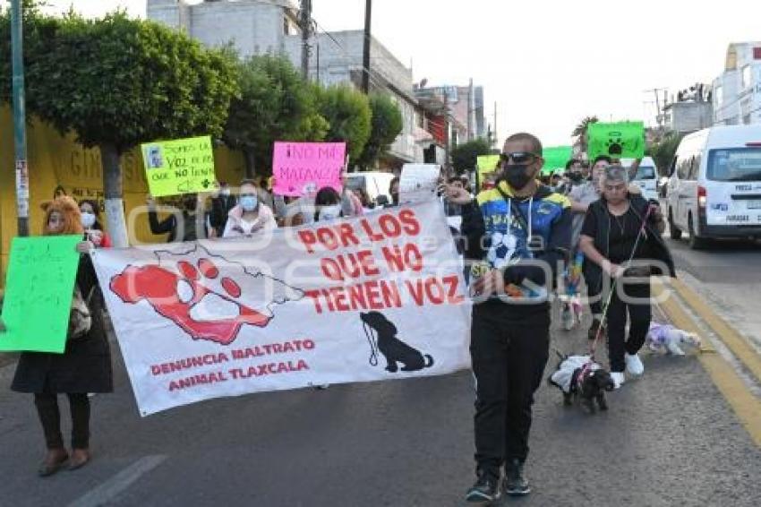 TLAXCALA . MANIFESTACIÓN MALTRATO ANIMAL