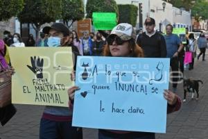 TLAXCALA . MANIFESTACIÓN MALTRATO ANIMAL