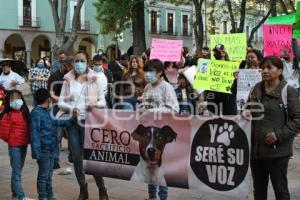 TLAXCALA . MANIFESTACIÓN MALTRATO ANIMAL