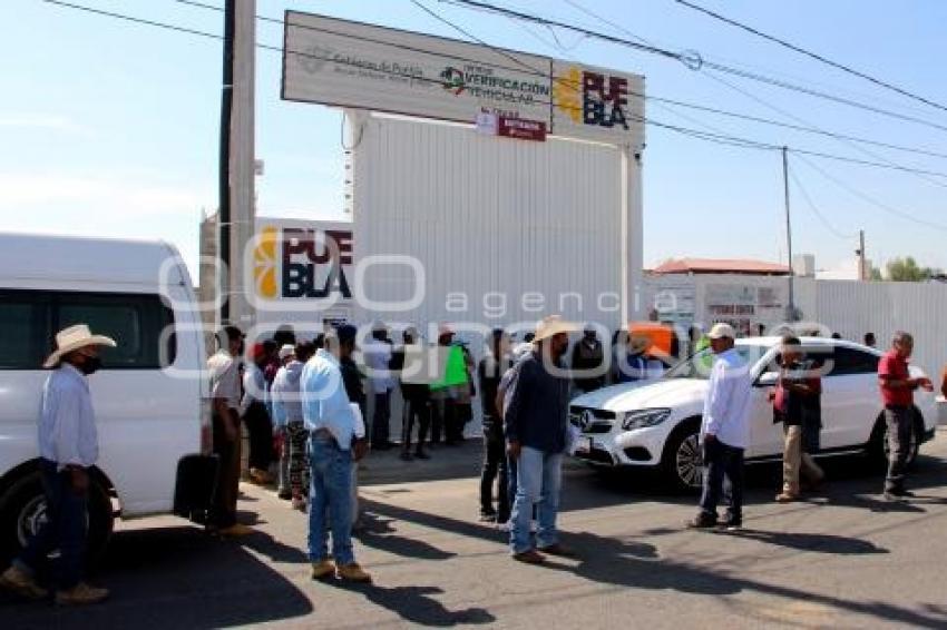 ATLIXCO . MANIFESTACIÓN VERIFICACIÓN VEHICULAR