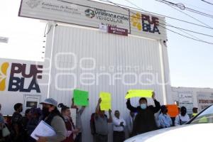 ATLIXCO . MANIFESTACIÓN VERIFICACIÓN VEHICULAR