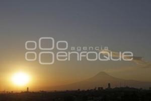 VOLCÁN POPOCATÉPETL . ATARDECER