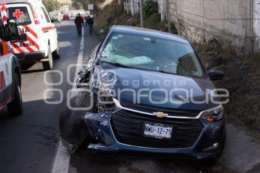 TLAXCALA . ACCIDENTE AUTOMOVILÍSTICO