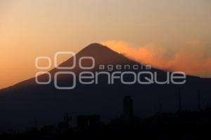 VOLCÁN POPOCATÉPETL . ATARDECER 