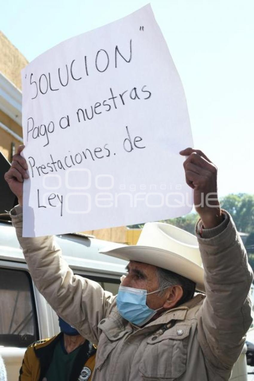 TLAXCALA . PROTESTA JUBILADOS