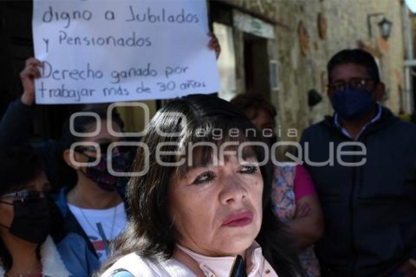 TLAXCALA . PROTESTA JUBILADOS