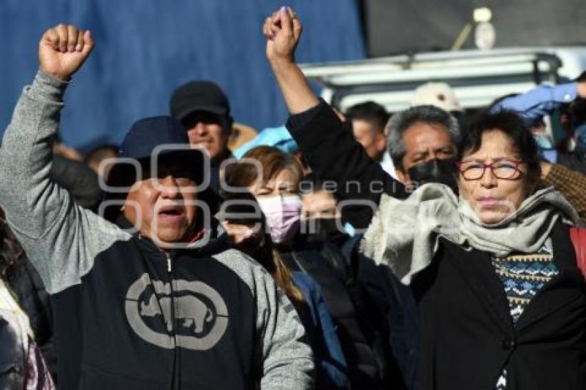 TLAXCALA . MANIFESTACIÓN SINDICATO