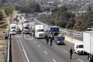 BLOQUEO AUTOPISTA MÉXICO-PUEBLA