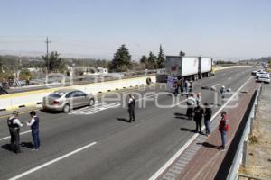 BLOQUEO AUTOPISTA MÉXICO-PUEBLA