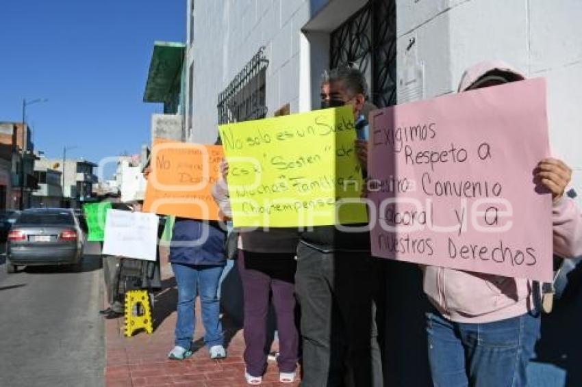 TLAXCALA . MANIFESTACIÓN SINDICATO 7 DE MAYO