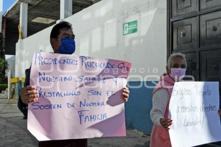 TLAXCALA . MANIFESTACIÓN SINDICATO 7 DE MAYO