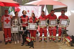 CRUZ ROJA . RECONOCIMIENTO BINOMIOS CANINOS