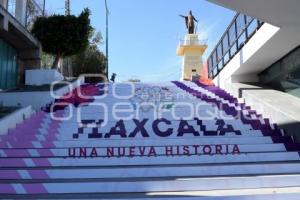 TLAXCALA . ESCALINATAS LOS HÉROES