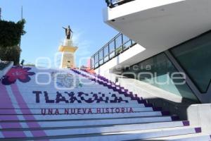 TLAXCALA . ESCALINATAS LOS HÉROES