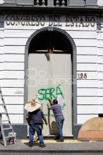 CONGRESO . BLOQUEO ACCESOS