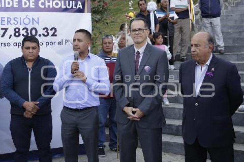 SAN ANDRÉS CHOLULA . ESCALINATA DEL POCITO